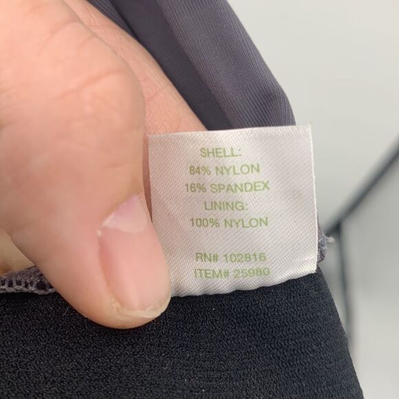 Garnet Hill Gray One Piece Swim Sz 8 - Picture 9 of 9